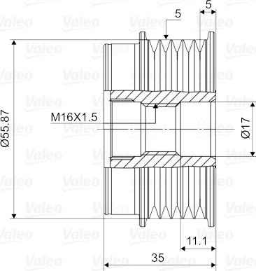 Valeo 588008 - Remenica, alternator www.molydon.hr