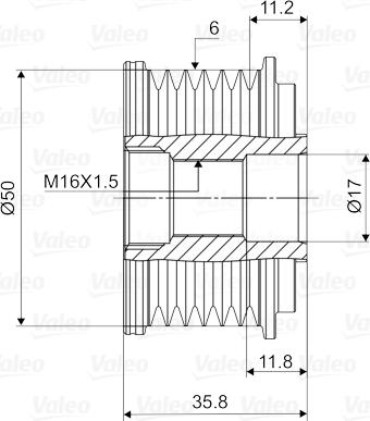 Valeo 588019 - Remenica, alternator www.molydon.hr