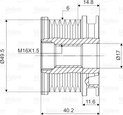 Valeo 588016 - Remenica, alternator www.molydon.hr