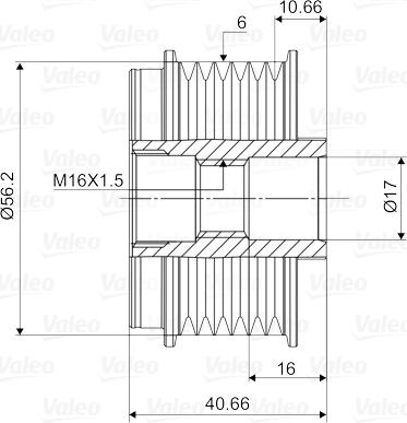 Valeo 588010 - Remenica, alternator www.molydon.hr