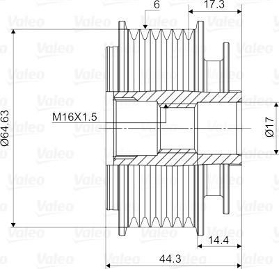 Valeo 588084 - Remenica, alternator www.molydon.hr