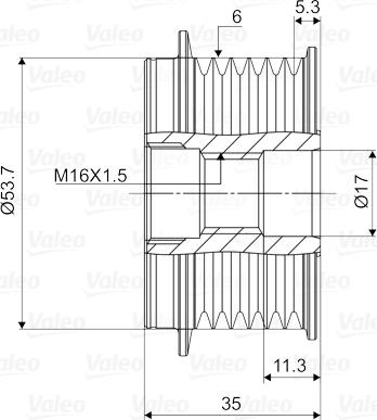 Valeo 588080 - Remenica, alternator www.molydon.hr