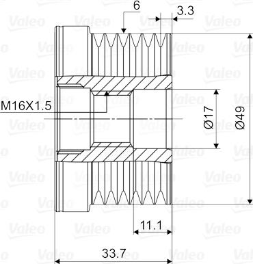 Valeo 588036 - Remenica, alternator www.molydon.hr