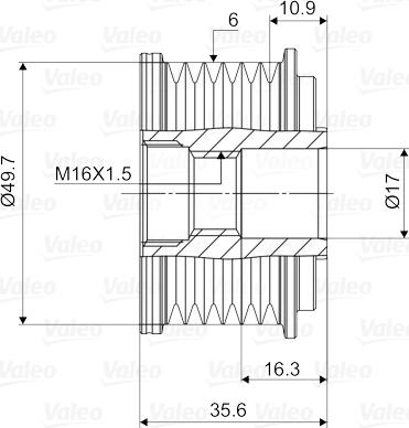 Valeo 588030 - Remenica, alternator www.molydon.hr