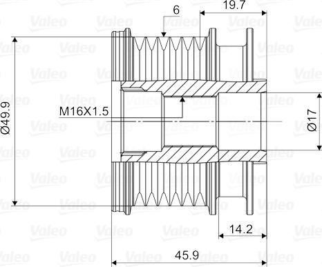 Valeo 588031 - Remenica, alternator www.molydon.hr