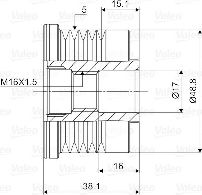 Valeo 588038 - Remenica, alternator www.molydon.hr