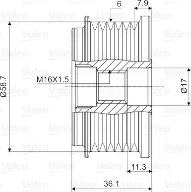 Valeo 588033 - Remenica, alternator www.molydon.hr