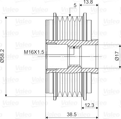 Valeo 588037 - Remenica, alternator www.molydon.hr