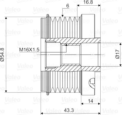 Valeo 588023 - Remenica, alternator www.molydon.hr