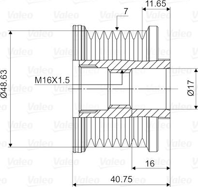 Valeo 588027 - Remenica, alternator www.molydon.hr