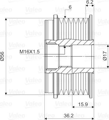 Valeo 588077 - Remenica, alternator www.molydon.hr