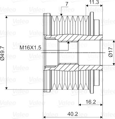 Valeo 588105 - Remenica, alternator www.molydon.hr