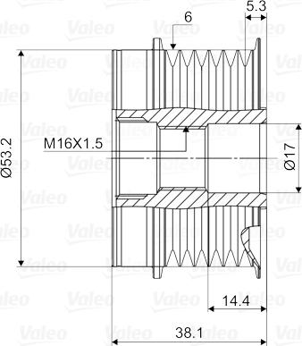 Valeo 588106 - Remenica, alternator www.molydon.hr