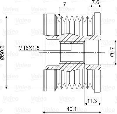 Valeo 588100 - Remenica, alternator www.molydon.hr