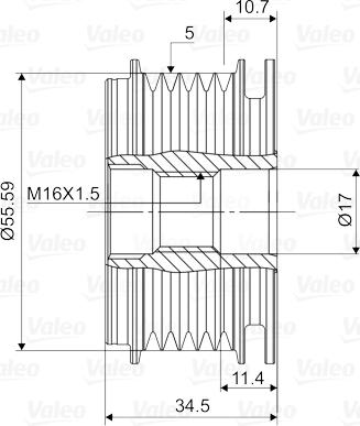 Valeo 588114 - Remenica, alternator www.molydon.hr