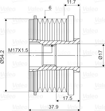 Valeo 588110 - Remenica, alternator www.molydon.hr