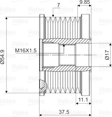 Valeo 588135 - Remenica, alternator www.molydon.hr