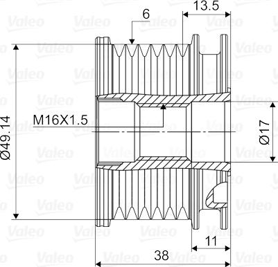 Valeo 588125 - Remenica, alternator www.molydon.hr