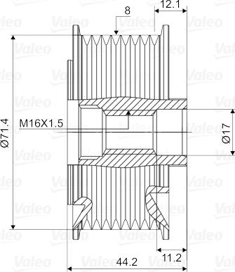 Valeo 588120 - Remenica, alternator www.molydon.hr