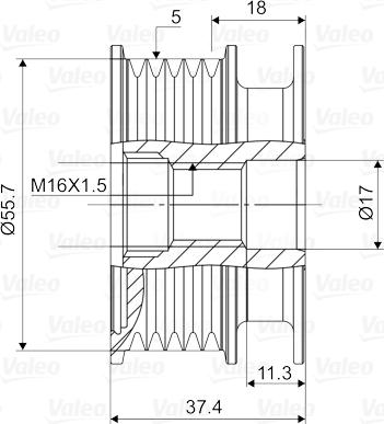 Valeo 588122 - Remenica, alternator www.molydon.hr