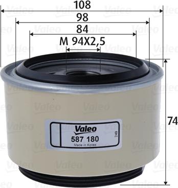 Valeo 587180 - Filter za gorivo www.molydon.hr