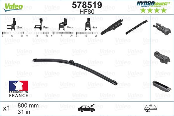 Valeo 578519 - Metlica brisača www.molydon.hr