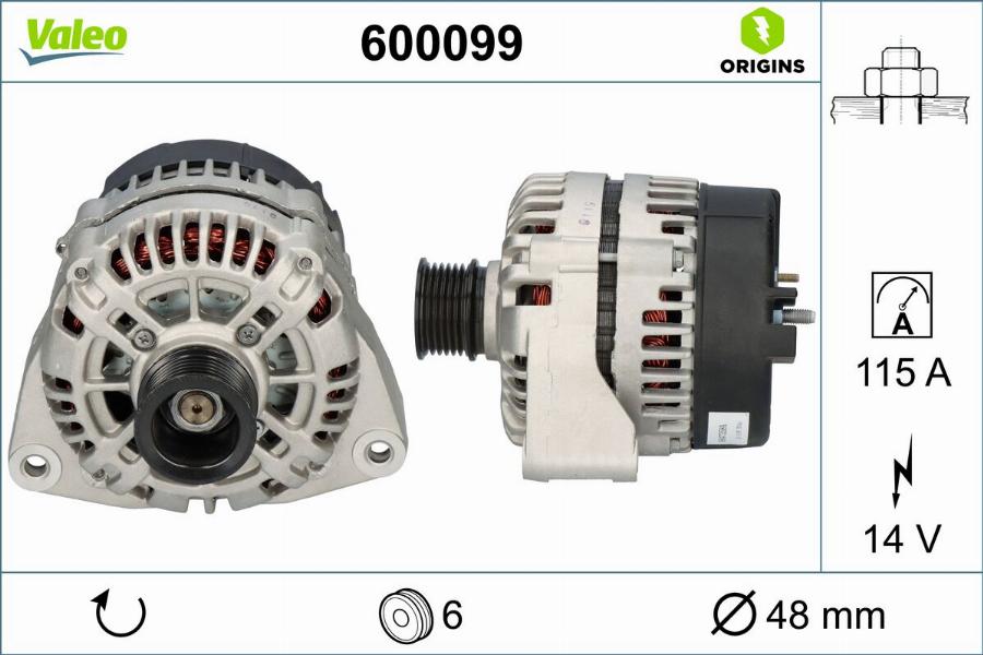 Valeo 600099 - Alternator www.molydon.hr