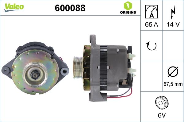 Valeo 600088 - Alternator www.molydon.hr