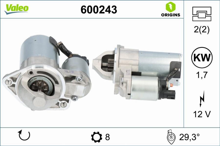 Valeo 600243 - Starter www.molydon.hr