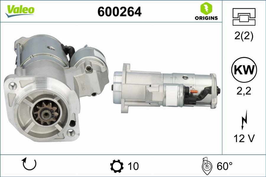 Valeo 600264 - Starter www.molydon.hr