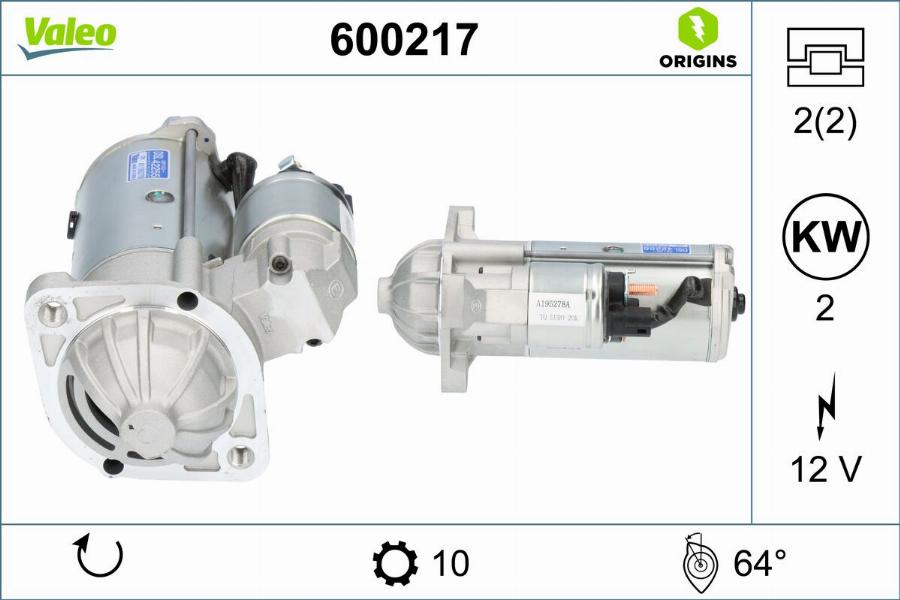 Valeo 600217 - Starter www.molydon.hr