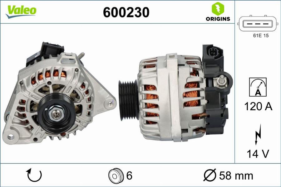 Valeo 600230 - Alternator www.molydon.hr