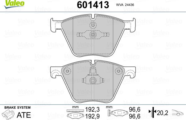 Valeo 601413 - Komplet Pločica, disk-kočnica www.molydon.hr