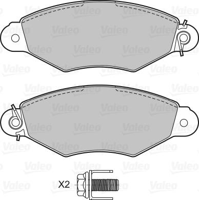 Valeo 601433 - Komplet Pločica, disk-kočnica www.molydon.hr