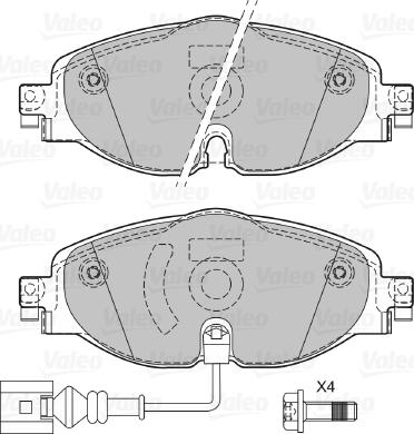 Valeo 601424 - Komplet Pločica, disk-kočnica www.molydon.hr