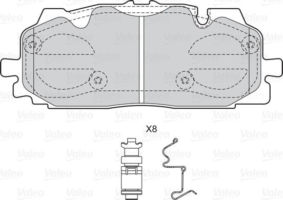 Valeo 601595 - Komplet Pločica, disk-kočnica www.molydon.hr