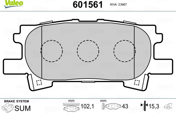 Valeo 601561 - Komplet Pločica, disk-kočnica www.molydon.hr