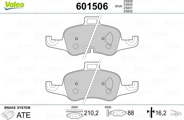 Valeo 601506 - Komplet Pločica, disk-kočnica www.molydon.hr