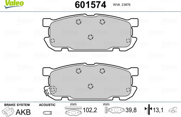 Valeo 601574 - Komplet Pločica, disk-kočnica www.molydon.hr