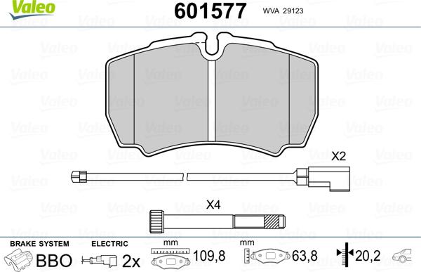 Valeo 601577 - Komplet Pločica, disk-kočnica www.molydon.hr