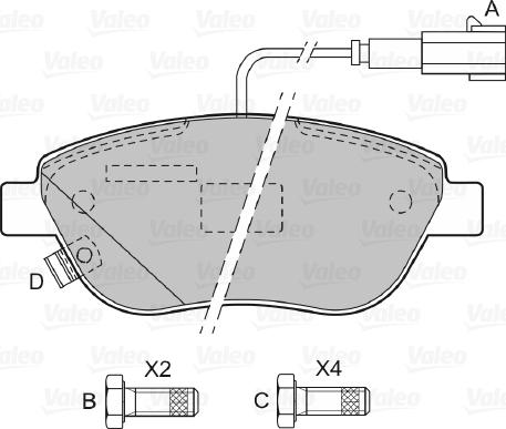 Valeo 601069 - Komplet Pločica, disk-kočnica www.molydon.hr