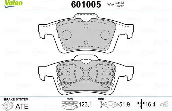 Valeo 601005 - Komplet Pločica, disk-kočnica www.molydon.hr