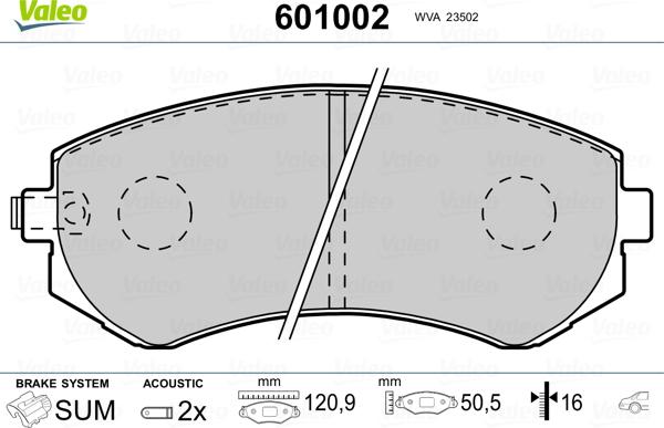 Valeo 601002 - Komplet Pločica, disk-kočnica www.molydon.hr