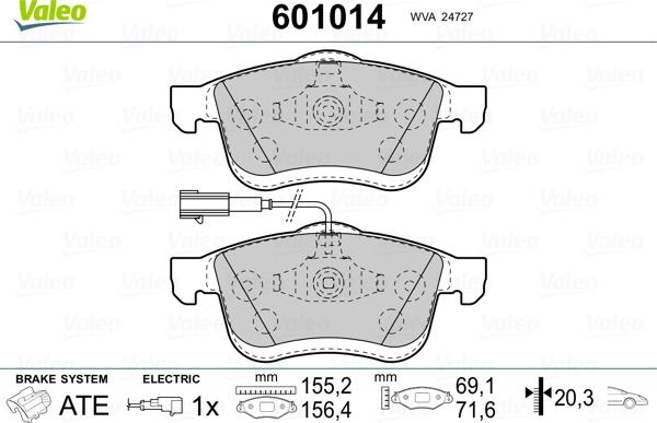 Valeo 601014 - Komplet Pločica, disk-kočnica www.molydon.hr