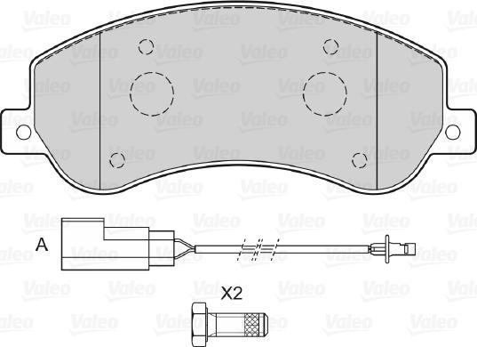 Valeo 601146 - Komplet Pločica, disk-kočnica www.molydon.hr