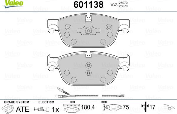 Valeo 601138 - Komplet Pločica, disk-kočnica www.molydon.hr