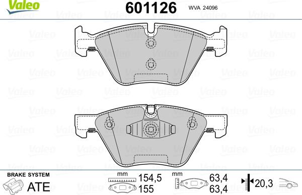 Valeo 601126 - Komplet Pločica, disk-kočnica www.molydon.hr