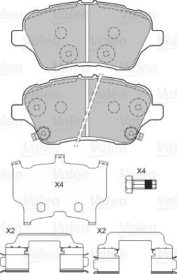 Valeo 601364 - Komplet Pločica, disk-kočnica www.molydon.hr