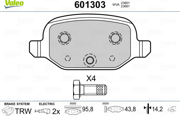 Valeo 601303 - Komplet Pločica, disk-kočnica www.molydon.hr