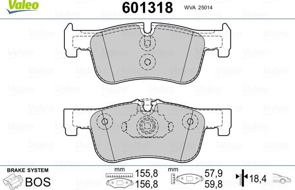 Valeo 601318 - Komplet Pločica, disk-kočnica www.molydon.hr